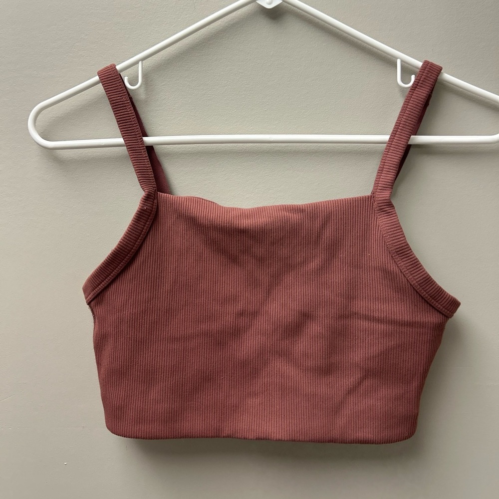 Offline by Aerie Medium Support Stretch Mauve Lounge Bra